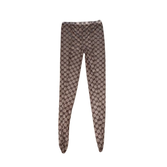 Gucci GG Pattern Tights In Beige Small - Picture 2 of 3